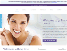 Tablet Screenshot of 92harleystreet.com